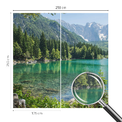 Autocolante de parede fotográfico com imagem de um lago verde