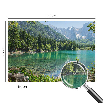 Autocolante de parede fotográfico com imagem de um lago verde