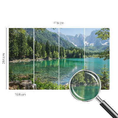 Autocolante de parede fotográfico com imagem de um lago verde