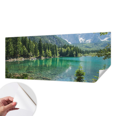 Autocolante de parede fotográfico com imagem de um lago verde