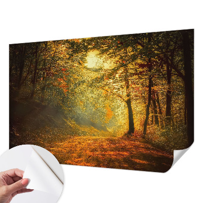 Papel de parede autocolante com estampa de paisagem de outono