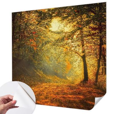 Papel de parede autocolante com estampa de paisagem de outono