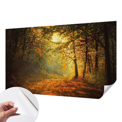 Papel de parede autocolante com estampa de paisagem de outono