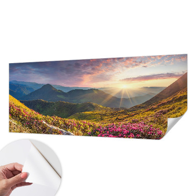 Papel de parede autocolante para quarto com estampa de panorama da montanha