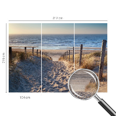 Papel de parede 3D com estampa Caminho da Praia