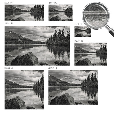 Papel de parede autocolante para sala com estampa panorama da montanha