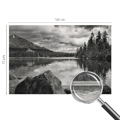 Papel de parede autocolante para sala com estampa panorama da montanha
