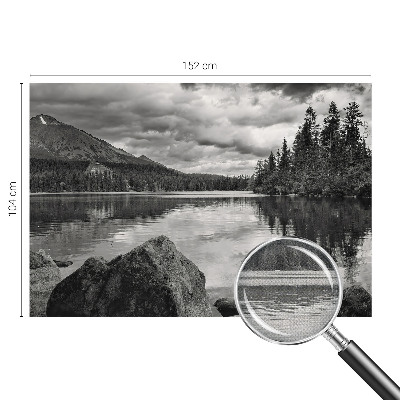 Papel de parede autocolante para sala com estampa panorama da montanha