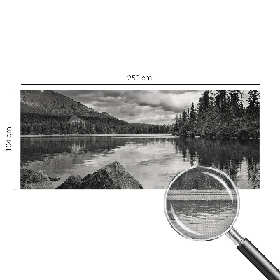 Papel de parede autocolante para sala com estampa panorama da montanha