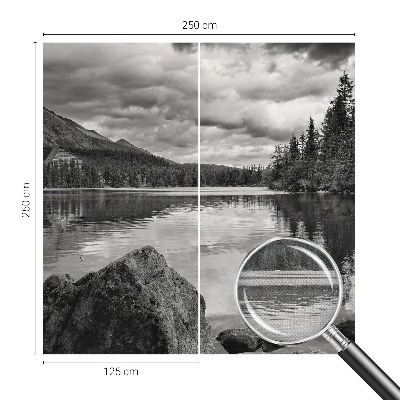 Papel de parede autocolante para sala com estampa panorama da montanha