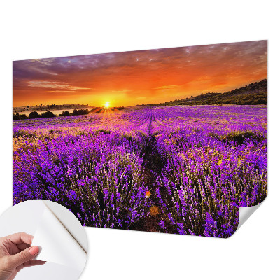 Papel de parede para criança com estampa Pôr do Sol em tons lavanda