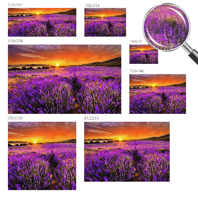 Papel de parede para criança com estampa Pôr do Sol em tons lavanda