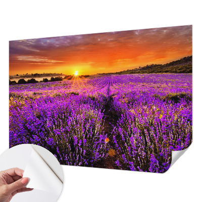 Papel de parede para criança com estampa Pôr do Sol em tons lavanda