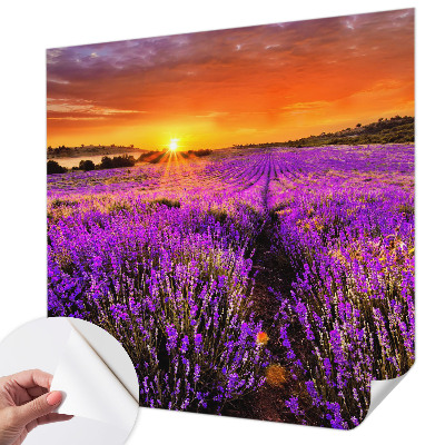 Papel de parede para criança com estampa Pôr do Sol em tons lavanda