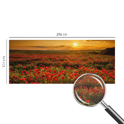 Papel de parede autocolante para quarto Campo de papoulas