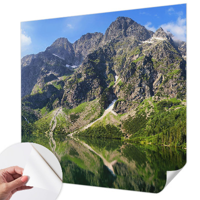 Papel de parede autocolante com estampa de montanhas pitorescas