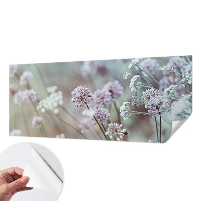 Papel de parede autocolante para quarto com estampa de flores silvestres