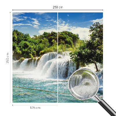 Autocolante de parede fotográfico com imagem de uma cachoeira deslumbrante