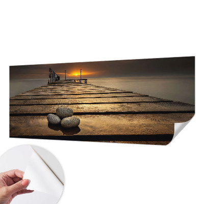 Papel de parede autocolante com estampa de pôr do sol