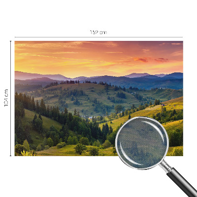 Papel de parede para criança com estampado de paisagem montanhosa
