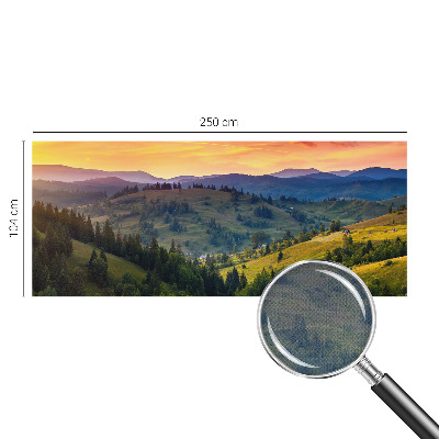 Papel de parede para criança com estampado de paisagem montanhosa