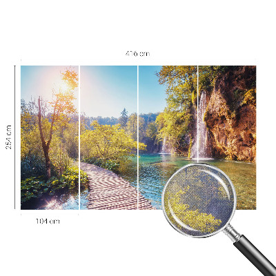 Papel de parede autocolante para sala com estampa de paisagem natural