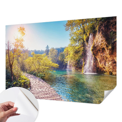 Papel de parede autocolante para sala com estampa de paisagem natural
