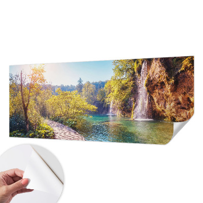 Papel de parede autocolante para sala com estampa de paisagem natural