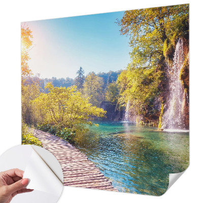 Papel de parede autocolante para sala com estampa de paisagem natural