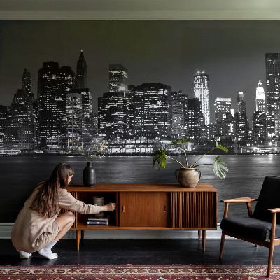 Papel de parede 3D Metrópole noturna