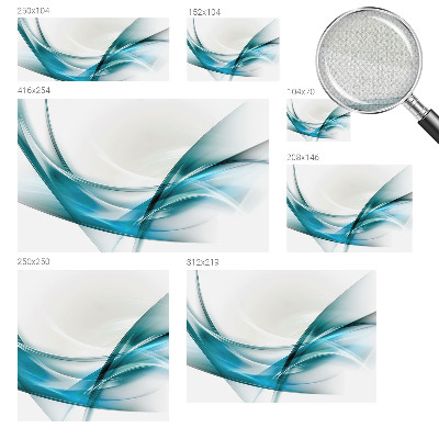 Papel de parede autocolante para quarto com padrão de ondas azuis