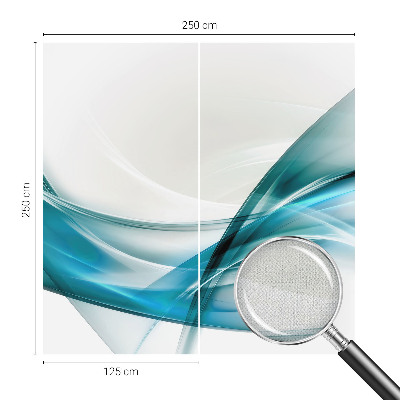 Papel de parede autocolante para quarto com padrão de ondas azuis