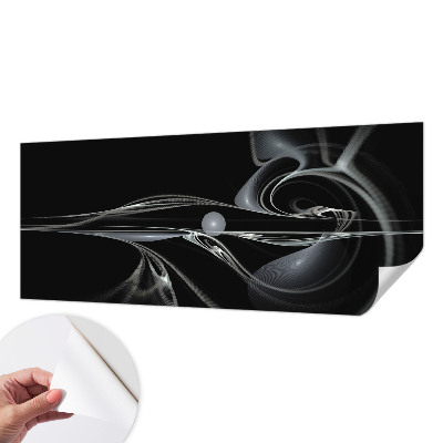 Papel de parede 3D com padrão de linhas fluidas