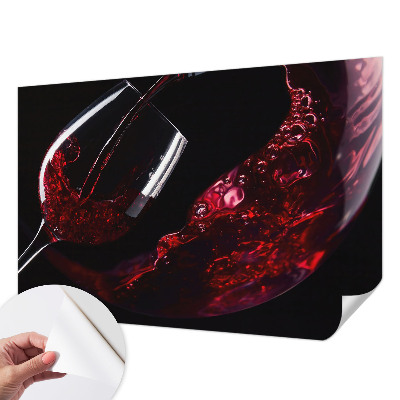 Papel de parede autocolante na cor vinho tinto