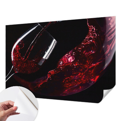 Papel de parede autocolante na cor vinho tinto