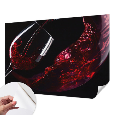 Papel de parede autocolante na cor vinho tinto