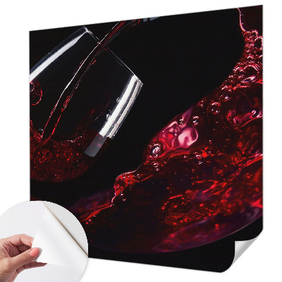Papel de parede autocolante na cor vinho tinto