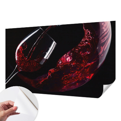 Papel de parede autocolante na cor vinho tinto