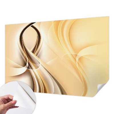 Papel de parede autocolante para sala com padrão de linhas onduladas