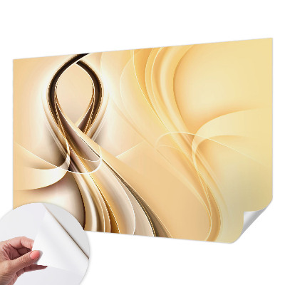 Papel de parede autocolante para sala com padrão de linhas onduladas