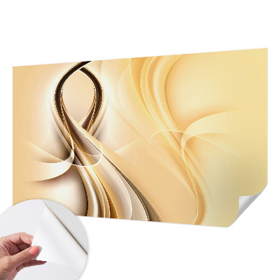 Papel de parede autocolante para sala com padrão de linhas onduladas