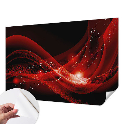 Autocolante de parede fotográfico com motivo de vórtice vermelho
