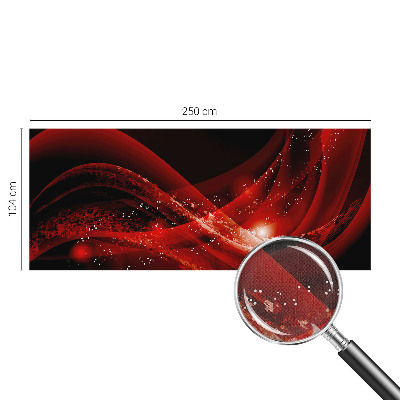 Autocolante de parede fotográfico com motivo de vórtice vermelho