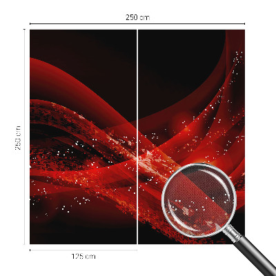 Autocolante de parede fotográfico com motivo de vórtice vermelho
