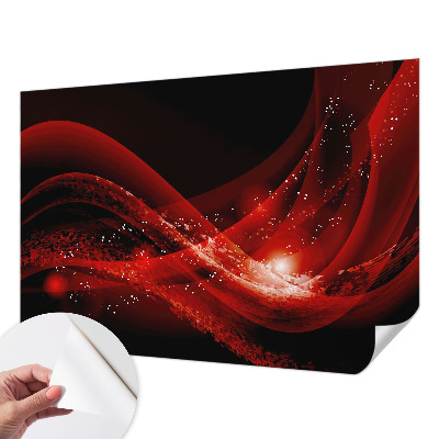 Autocolante de parede fotográfico com motivo de vórtice vermelho