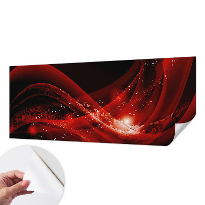 Autocolante de parede fotográfico com motivo de vórtice vermelho
