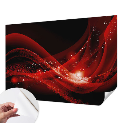 Autocolante de parede fotográfico com motivo de vórtice vermelho