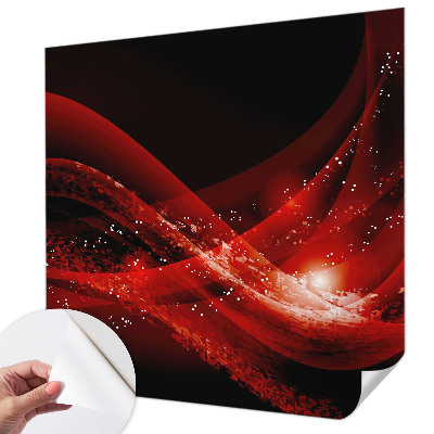 Autocolante de parede fotográfico com motivo de vórtice vermelho