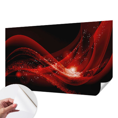 Autocolante de parede fotográfico com motivo de vórtice vermelho