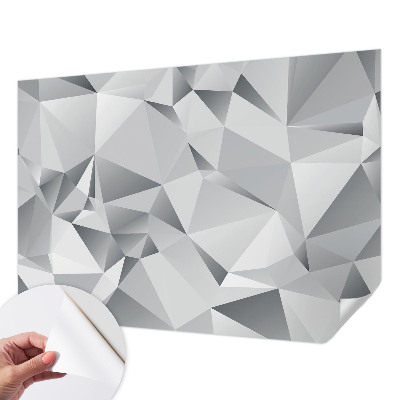 Papel de parede 3D com padrão de geometria abstrata